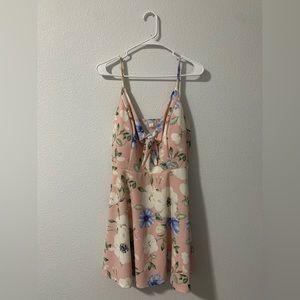 Xhilaration Pink and Blue Floral Dress